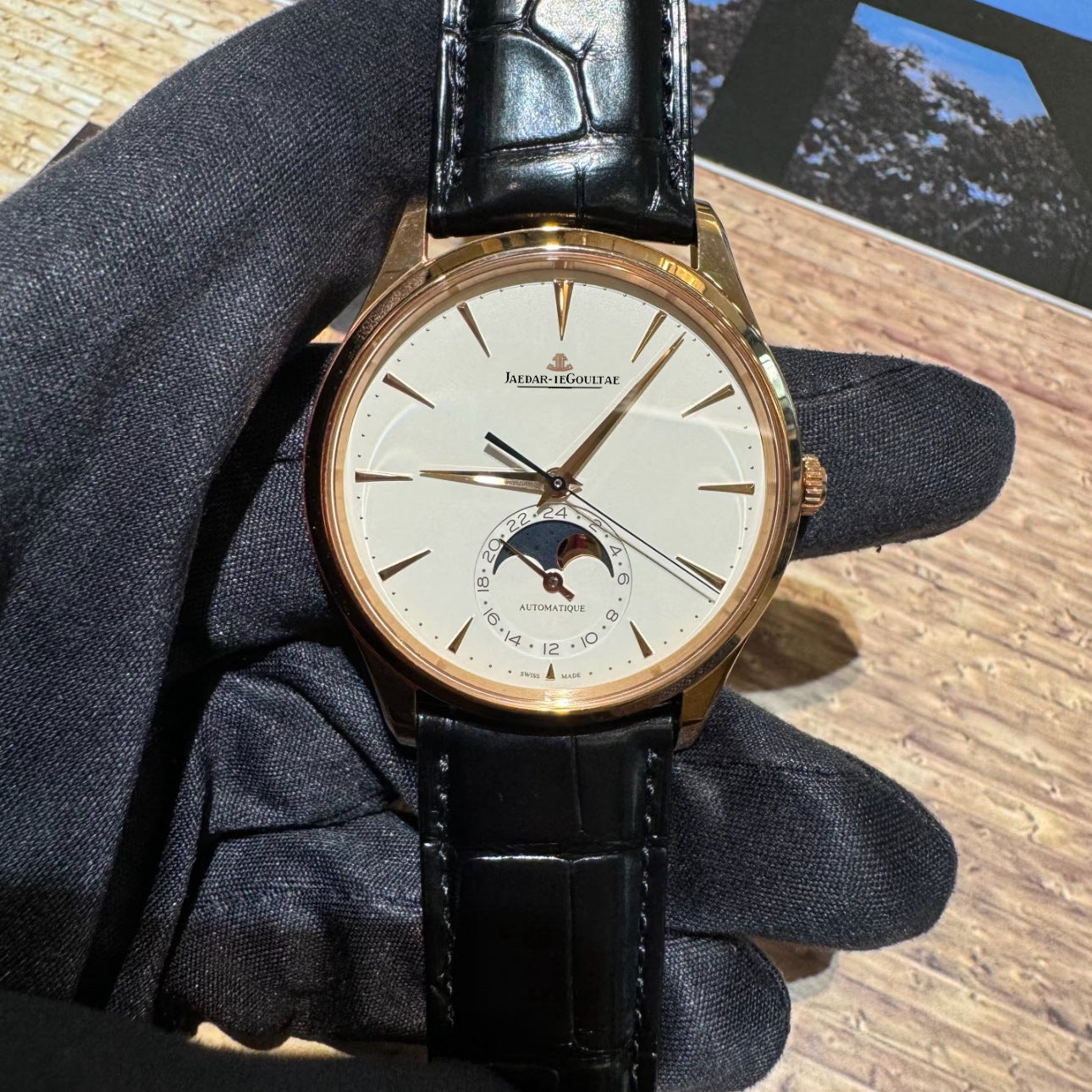Moon Phase Master Men's Fully Automatic Fake Mechanical Watch Douyin Video Number Source Factory Supply Live Broadcast Hot Style