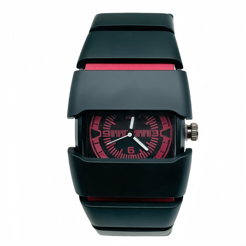 Millennium Retro Style Luminous Quartz Watch Niche Y2K Style Nostalgic Trendyy Wear Watch