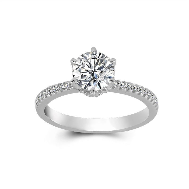 Cultivated Diamond Ring, High-End Diamond Diamond Ring That Does Not Fade, 18K Gold Artificially Cultivated Diamond Ring, Drop Shipping