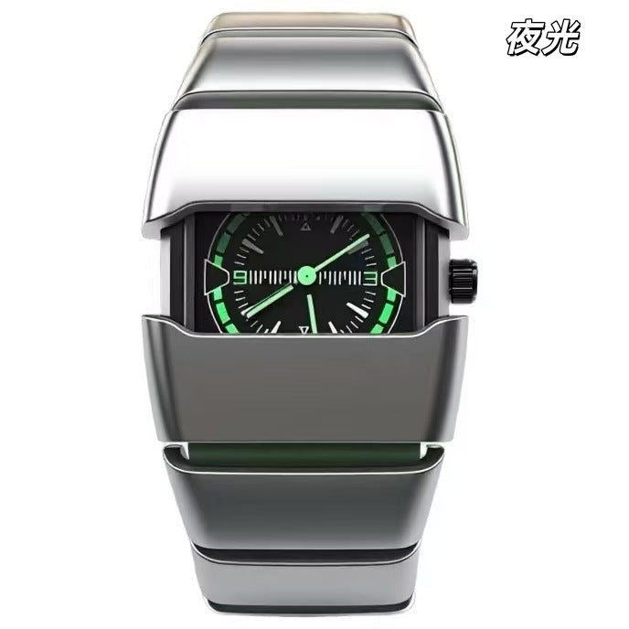 Millennium Retro Style Luminous Quartz Watch Niche Y2K Style Nostalgic Trendyy Wear Watch